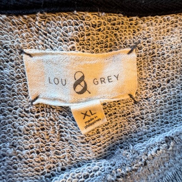 Lou & Grey Sweatshirt Womens XL Heather Gray 3/4 Sleeve Athleisure Cozy - Picture 7 of 7